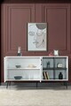 Consola, Hanah Home, Şile 4612, 160x83x44 cm, PAL, Alb / Antracit