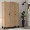 Dulap pentru haine, Hanah Home, Neva 6301, 123x200x52 cm, PAL, Maro