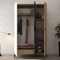 Dulap pentru haine, Hanah Home, Neva 6302, PAL, Stejar / Alb / Antracit