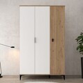 Dulap pentru haine, Hanah Home, Neva 6303, PAL, Stejar Safir / Alb