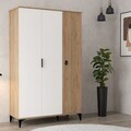 Dulap pentru haine, Hanah Home, Neva 6303, PAL, Stejar Safir / Alb