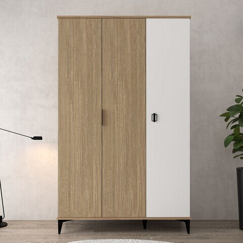 Dulap pentru haine, Hanah Home, Neva 6304, PAL, Stejar / Alb