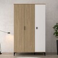 Dulap pentru haine, Hanah Home, Neva 6304, PAL, Stejar / Alb