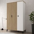 Dulap pentru haine, Hanah Home, Neva 6304, PAL, Stejar / Alb