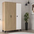 Dulap pentru haine, Hanah Home, Neva 6304, PAL, Stejar / Alb