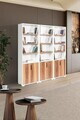Corp biblioteca, Hanah Home, Evm 8301, 180x187x30 cm, PAL, Alb/Maro