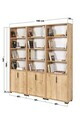 Corp biblioteca, Hanah Home, Evm 8302, 180x187x30 cm, PAL, Maro