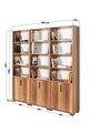 Corp biblioteca, Hanah Home, Evm 8303, 180x187x30 cm, PAL, Maro