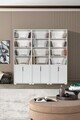 Corp biblioteca, Hanah Home, Evm 8304, 180x187x30 cm, PAL, Alb