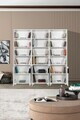 Corp biblioteca, Hanah Home, Evm 8304, 180x187x30 cm, PAL, Alb