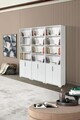Corp biblioteca, Hanah Home, Evm 8304, 180x187x30 cm, PAL, Alb