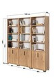 Corp biblioteca, Hanah Home, Evm 8305, 180x187x30 cm, PAL, Maro