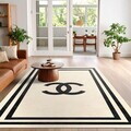 Covor, Hmnt754, 160x230 cm, Poliester, Bej/Negru