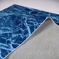 Covor, Wookece488, 80x50 cm, Poliester, Albastru / Bleumarin