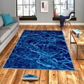 Covor, Wookece488, 80x150 cm, Poliester, Albastru / Bleumarin