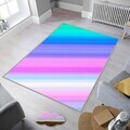 Covor, Wookece490, 80x200 cm, Poliester, Roz / Turcoaz / Fucsia / Albastru