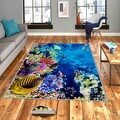 Covor, Wookece663, 100x300 cm, Poliester, Albastru / Coral / Galben / Roșu