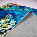 Covor, Wookece663, 100x300 cm, Poliester, Albastru / Coral / Galben / Roșu