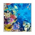Covor, Wookece663, 100x300 cm, Poliester, Albastru / Coral / Galben / Roșu