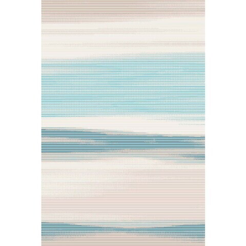 Covor, Eexfab1112-Klm, 80x200 cm, Bumbac, Crem / Albastru