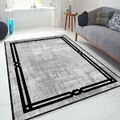 Covor, Eexfab800-Klm, 180x280 cm, Bumbac, Gri/Negru