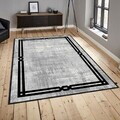 Covor, Eexfab800-Klm, 180x280 cm, Bumbac, Gri/Negru