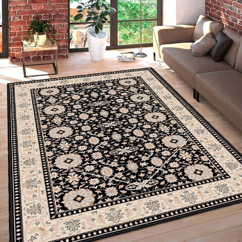 Covor, Woosonıl006, 180x280 cm, Bumbac, Crem / Cămilă / Gri / Negru