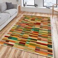 Covor, Woosonıl027, 120x180 cm, Bumbac, Portocaliu / Galben / Cămilă / Roșu / Maro