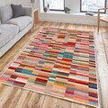 Covor, Woosonıl028, 160x230 cm, Bumbac, Roz / Albastru / Cămilă / Galben / Maro
