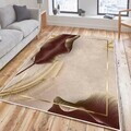 Covor, Woosonıl036, 60x100 cm, Bumbac, Bej / Auriu / Maro