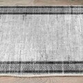 Covor, Woosonıl042, 100x200 cm, Bumbac, Gri/Negru