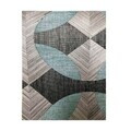 Covor, Woosonıl047, 80x150 cm, Bumbac, Albastru / Gri / Negru