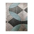 Covor, Woosonıl047, 160x230 cm, Bumbac, Albastru / Gri / Negru