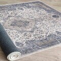 Covor, Woosonıl066, 80x150 cm, Bumbac, Crem / Gri / Bej
