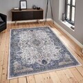 Covor, Woosonıl066, 160x230 cm, Bumbac, Crem / Gri / Bej