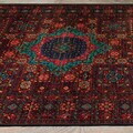 Covor, Woosonıl072, 180x280 cm, Bumbac, Roșu Claret / Cămilă / Verde