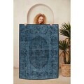 Covor, Woosonıl087, 140x220 cm, Bumbac, Navy Blue / Black