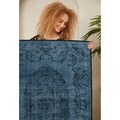 Covor, Woosonıl087, 140x220 cm, Bumbac, Navy Blue / Black