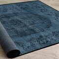 Covor, Woosonıl087, 140x220 cm, Bumbac, Navy Blue / Black
