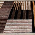 Covor, Woosonıl096, 160x230 cm, Bumbac, Alb / Portocaliu / Maro / Negru
