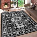 Covor, Woosonıl113, 160x230 cm, Bumbac, Alb / Gri / Negru