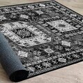 Covor, Woosonıl113, 160x230 cm, Bumbac, Alb / Gri / Negru