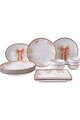 Set de mic dejun, Hermia, 710KTP3716, Portelan, Bol Joker: 10 cm (2 bucăți), Portocaliu