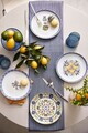 Set platouri servire desert, Hermia, 710KTP3726, Portelan, Albastru