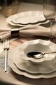 Serviciu de masa, Hermia, 710KTP9735, Portelan, Farfurie: 22 cm (6 bucăți), Alb
