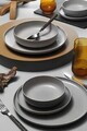 Serviciu de masa, Hermia, 719KTP9783, Portelan, Farfurie adâncă: 21 cm (2 bucăți), Gri