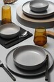 Serviciu de masa, Hermia, 719KTP9874, Portelan, Farfurie: 20 cm (4 bucăți), Gri