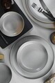Serviciu de masa, Hermia, 719KTP9874, Portelan, Farfurie: 20 cm (4 bucăți), Gri