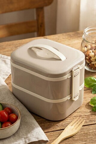 Cutie pentru pranz, Hermia, 721CBL1310, Inox, Izolat in vid, Gri