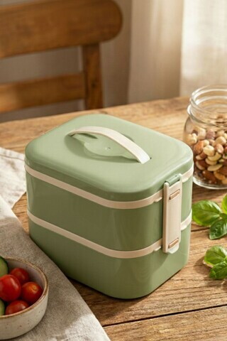 Cutie pentru pranz, Hermia, 721CBL1311, Inox, Izolat in vid, Verde